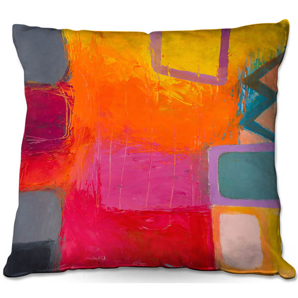 East Urban Home Couch Sunset Square Throw Pillow & Reviews Wayfair
